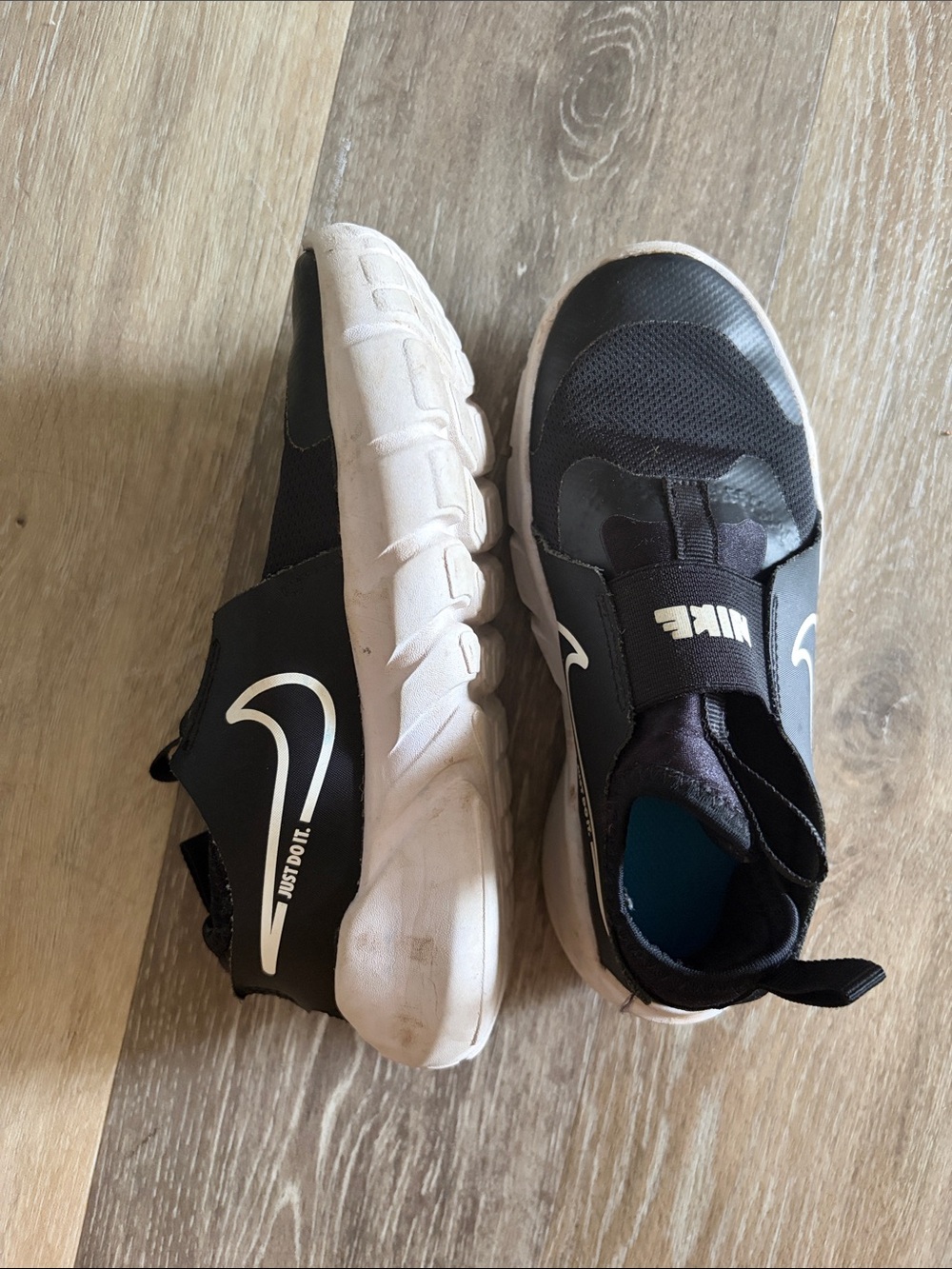 Nike Kids Black and White Slip-On Sneakers